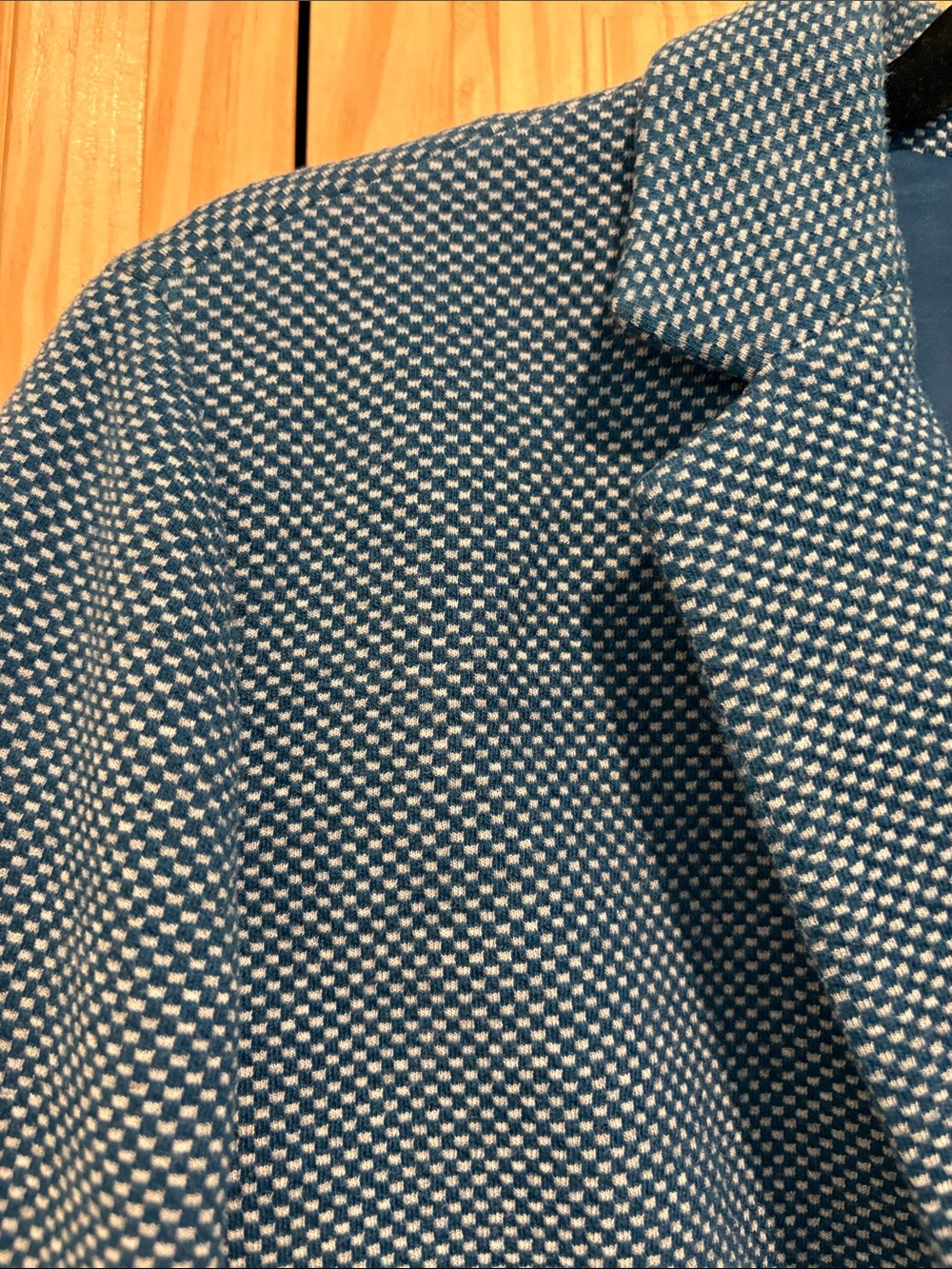 Talbots Blue Tweed Textured Two-Button Blazer - Picture 3 of 5